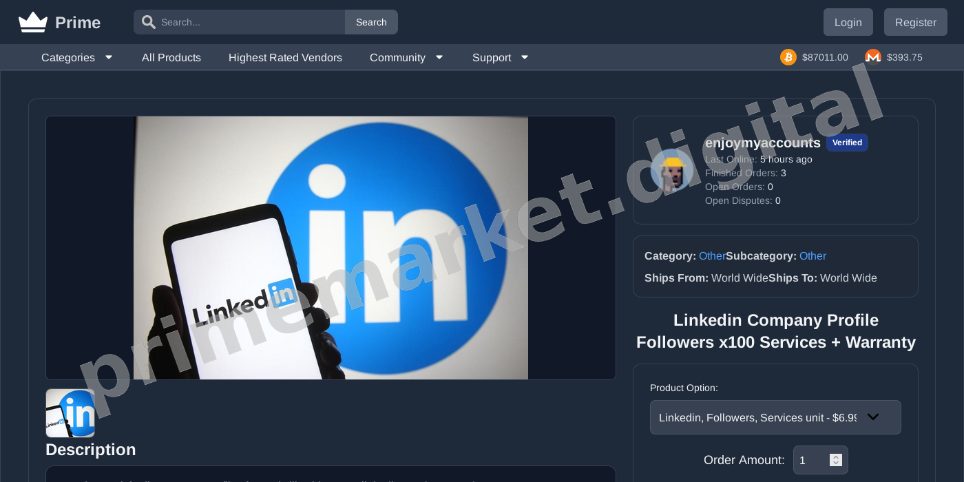Main Market Dashboard
